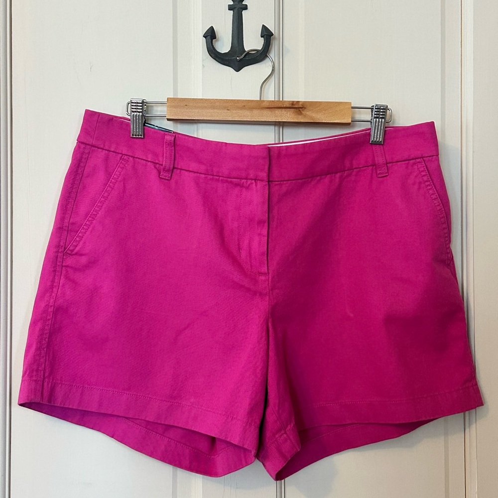 J.Crew Women’s 5” Chino Shorts – Size 14 – Bright Pink (New with Tags)